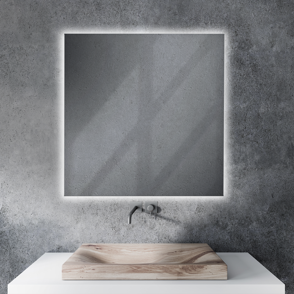 Espejo Oporto 80x80 cm - Espejos LED Xpertials - OUTLET